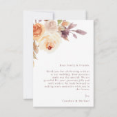 シンプルミニマル写真フローラ結婚の皆様 サンキューカード (裏面)