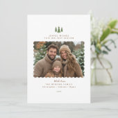 シンプルミニマル写真モダンクリスマスカード シーズンカード (スタンド正面)