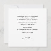 シンプルミニマル写真モダン披露宴 招待状 (裏面)