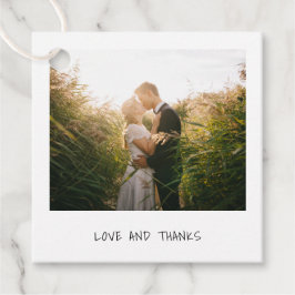シンプルミニマル写真モダン結婚の フェイバータグ