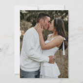 シンプルミニマル写真モダン結婚書 招待状 (裏面)