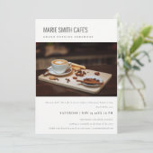 シンプルミニマル写真事業グランドオープニング招待状 サンキューカード (スタンド正面)