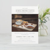 シンプルミニマル写真事業グランドオープニング招待状 サンキューカード (スタンド正面)