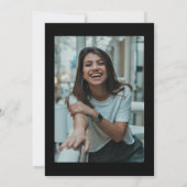 シンプルミニマル写真任意の年誕生日 招待状 (裏面)