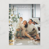 シンプルミニマル写真台本クリスマス シーズンポストカード (正面)