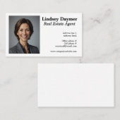 シンプルミニマル写真実在財 名刺 (正面/裏面)