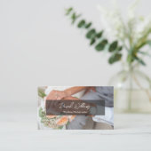 シンプルミニマル写真撮影者QRコード 名刺 (スタンド正面)