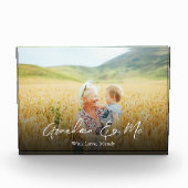 シンプルミニマル写真書道祖母と私 フォトブロック (正面)