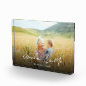 シンプルミニマル写真書道祖母と私 フォトブロック (右)