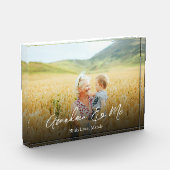 シンプルミニマル写真書道祖母と私 フォトブロック (左)