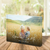 シンプルミニマル写真書道祖母と私 フォトブロック