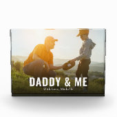 シンプルミニマル写真父と私のカスタム フォトブロック (正面)