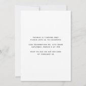 シンプルミニマル写真第1番誕生日 招待状 (裏面)