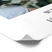 シンプルミニマル写真結婚のウェルカムサイン ポスター (角)