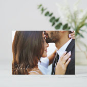 シンプルミニマル写真結婚のサンキューカード サンキューカード (スタンド正面)
