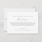 シンプルミニマル写真結婚のサンキューカード サンキューカード (裏面)