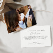 シンプルミニマル写真結婚のサンキューカード サンキューカード