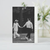 シンプルミニマル写真結婚のサンキューカード サンキューカード (スタンド正面)