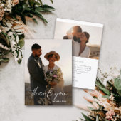 シンプルミニマル写真結婚のサンキューカード 招待状