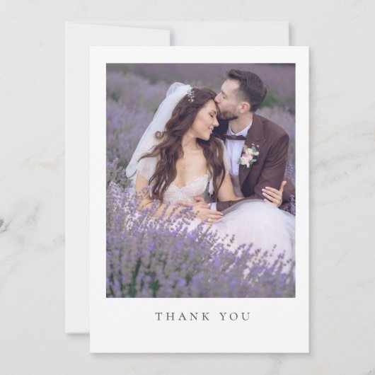 シンプルミニマル写真結婚のメッセージ (正面)