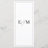 シンプルミニマル写真結婚のメニューカード メニュー (裏面)