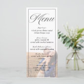 シンプルミニマル写真結婚のメニューカード メニュー (スタンド正面)