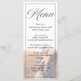 シンプルミニマル写真結婚のメニューカード メニュー