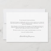 シンプルミニマル写真結婚の サンキューカード (裏面)