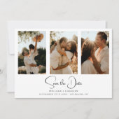 シンプルミニマル写真結婚の セーブザデート (正面)