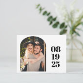 シンプルミニマル写真結婚の ポストカード (スタンド正面)