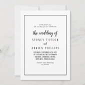 シンプルミニマル写真結婚フレーム 招待状 (正面)