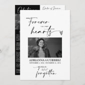 シンプルミニマル写真葬儀記念事業 プログラム (正面/裏面)