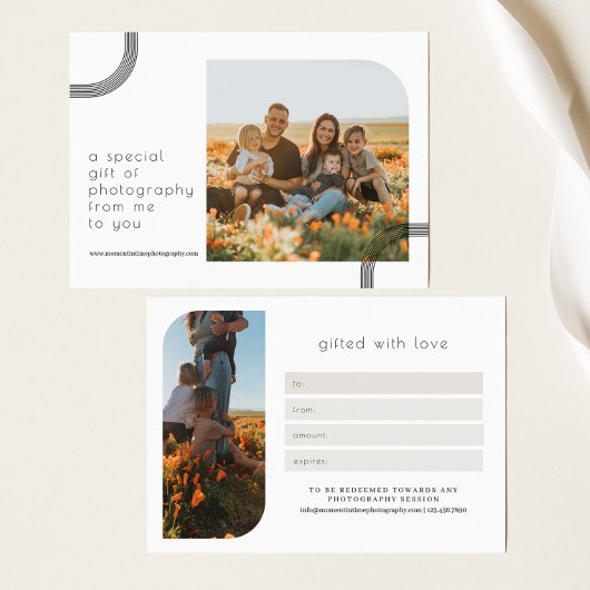 シンプルミニマル写真贈答証