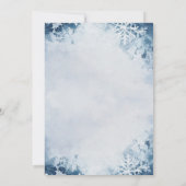 シンプルミニマル冬シークレットサンタクリスマスパーティー 招待状 (裏面)