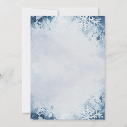 シンプルミニマル冬シークレットサンタクリスマスパーティー 招待状 (裏面)