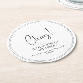 シンプルミニマル卒業党 ラウンドペーパーコースター (アングル)