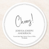 シンプルミニマル卒業党 ラウンドペーパーコースター (正面)