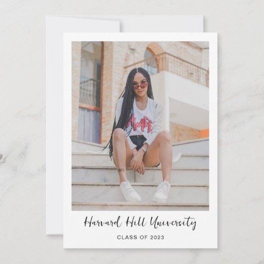 シンプルミニマル卒業党 招待状 (正面)