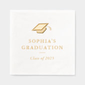 シンプルミニマル卒業党 箔ナプキン (正面)