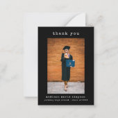 シンプルミニマル卒業写真ありがとう ノートカード (正面)