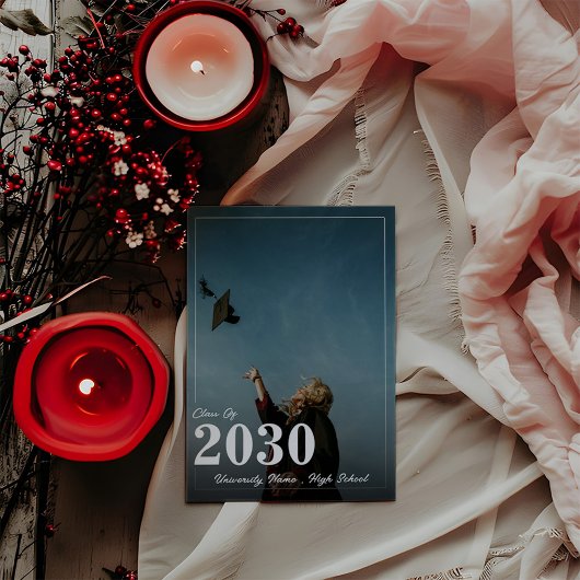 シンプルミニマル卒業招待状 招待状