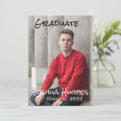 シンプルミニマル卒業招待状 招待状 (スタンド正面)