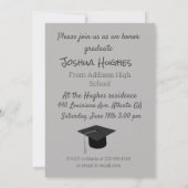 シンプルミニマル卒業招待状 招待状 (裏面)