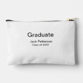 シンプルミニマル卒業生の名前モダン区分 アクセサリーポーチ (裏面)
