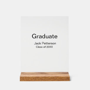 シンプルミニマル卒業生の名前モダン区分 アクリルサイン