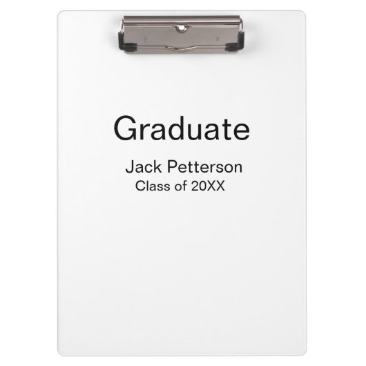 シンプルミニマル卒業生の名前モダン区分 クリップボード (正面)