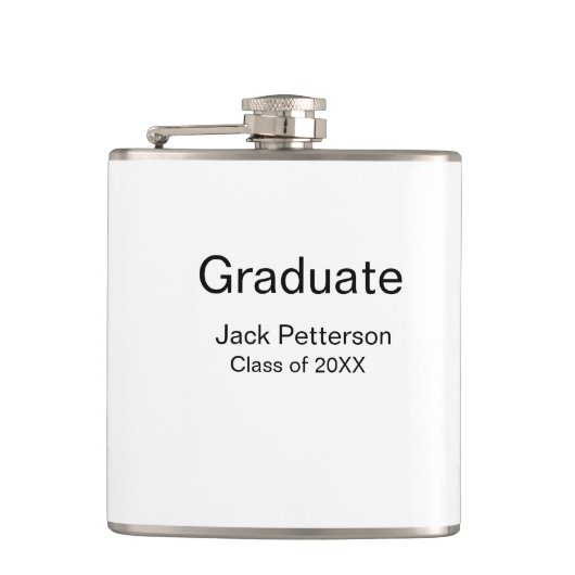 シンプルミニマル卒業生の名前モダン区分 フラスク (正面)