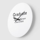 シンプルミニマル卒業生の名前モダン区分 ラージ壁時計 (傾斜)