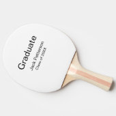 シンプルミニマル卒業生の名前モダン区分 卓球ラケット (横)