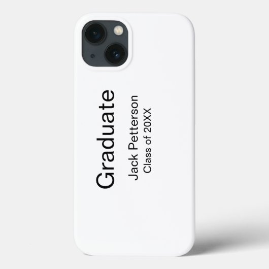 シンプルミニマル卒業生の名前モダン区分 Case-Mate iPhoneケース (裏面)